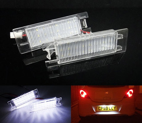LED License Number Plate Light OEM Replacement kit Opel Vauxhall Corsa C D Astra H J
