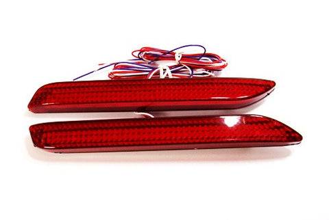 2 pieces of LED Bumper Reflector Red lens Tail Brake Light lamp Red Alphard 08+