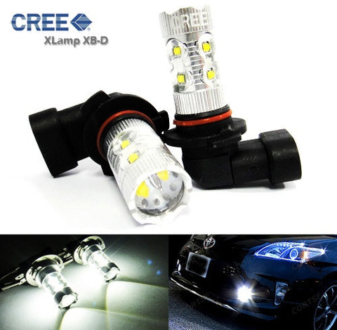 2 pieces of 9005 HB3 9145 H10 9140 10X CREE XB-D LED Projector Light bulb 50W white