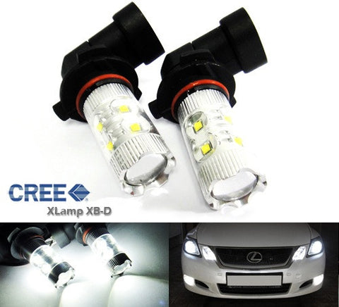 2 pieces of 9006 HB4 10X CREE XB-D LED Projector Light bulb 50W white