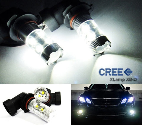 2 pieces of 9006 HB4 10X CREE XB-D LED Projector Light bulb 50W white