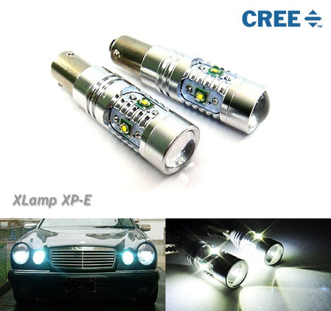 2 pieces of BAX9s H6W 64132 5x CREE XP-E LED Projector Light bulb 25W white