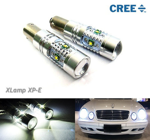 2 pieces of BAX9s H6W 64132 5x CREE XP-E LED Projector Light bulb 25W white