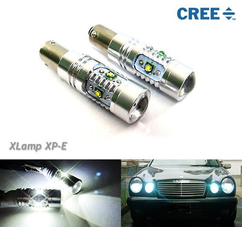 2 pieces of BAX9s H6W 64132 5x CREE XP-E LED Projector Light bulb 25W white