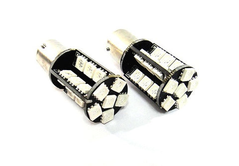 2 pieces of 30 High Power SMD LED 382 (P21W) 1156 7506 207 BA15s Light bulb red