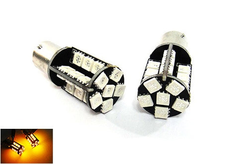 2 pieces of 30 High Power SMD LED 382 (P21W) 1156 7506 207 BA15s Light bulb amber