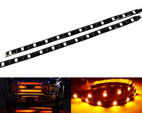 2 pieces of 12 High Power SMD LED Light strip 30cm Amber