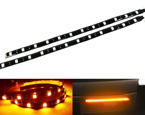 2 pieces of 12 High Power SMD LED Light strip 30cm Amber