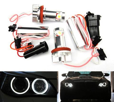 BMW xenon white LED Angel Eyes / Halo Ring replacement Light / Lamp bulbs