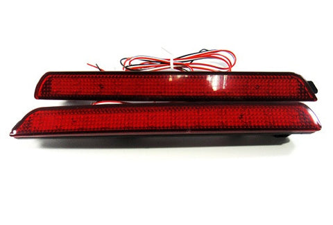 2x LED Bumper Reflector Red lens Tail Brake Light lamp Red 04-09 Mazda3 Mazdaspeed3
