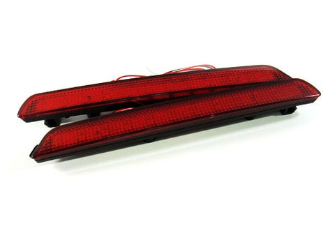 2x LED Bumper Reflector Red lens Tail Brake Light lamp Red 04-09 Mazda3 Mazdaspeed3