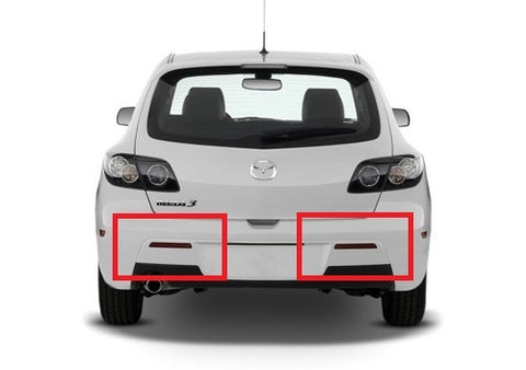 2x LED Bumper Reflector Red lens Tail Brake Light lamp Red 04-09 Mazda3 Mazdaspeed3