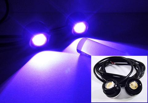 Universal 3W high power LED Eagle Eye kit Daytime Running Light DRL / Fog Lamp Purple