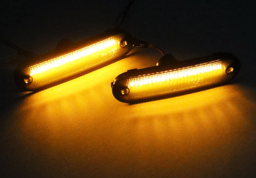 4x Black Smoked Lens LED Side Marker Light Amber Red 90-05 Mazda MX-5