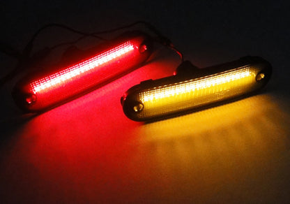 4x Black Smoked Lens LED Side Marker Light Amber Red 90-05 Mazda MX-5