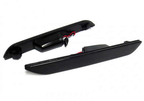 2x Black Smoked Lens LED Rear Bumper Side Marker Light Red 2015+ Ford Mustang VI