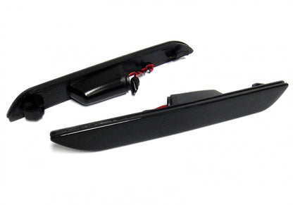 2x Black Smoked Lens LED Rear Bumper Side Marker Light Red 2015+ Ford Mustang VI