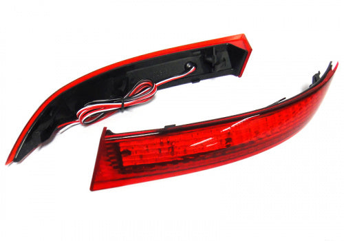 2x LED Bumper Reflector Assembly Red Lens Tail Brake Light Red BMW X5 E70 LCI