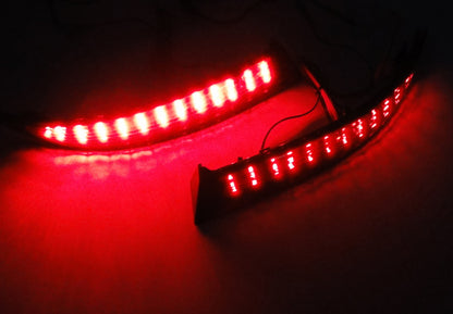 2x LED Bumper Reflector Assembly Red Lens Tail Brake Light Red BMW X5 E70 LCI