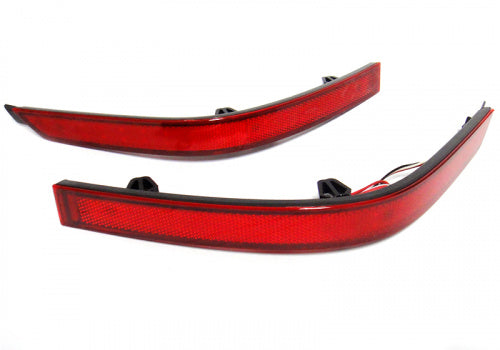 2x LED Bumper Reflector Assembly Red Lens Tail Brake Light Red 2015+ VW Transporter T6