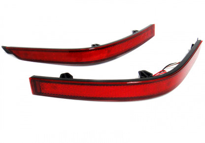 2x LED Bumper Reflector Assembly Red Lens Tail Brake Light Red 2015+ VW Transporter T6