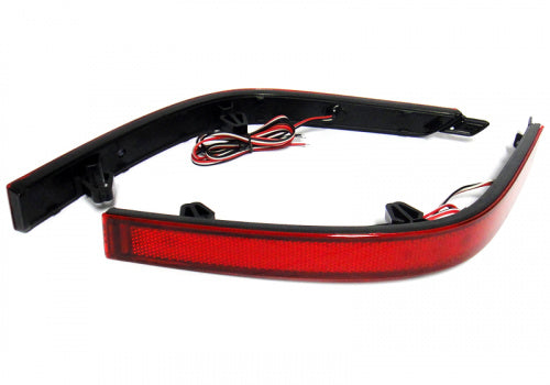 2x LED Bumper Reflector Assembly Red Lens Tail Brake Light Red 2015+ VW Transporter T6