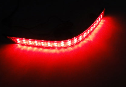 2x LED Bumper Reflector Assembly Red Lens Tail Brake Light Red 2015+ VW Transporter T6