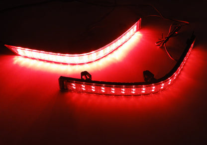 2x LED Bumper Reflector Assembly Red Lens Tail Brake Light Red 2015+ VW Transporter T6