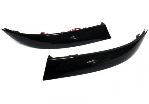 2x LED Bumper Reflector Assembly Black Smoked Lens Tail Brake Light Red BMW X5 E70 LCI