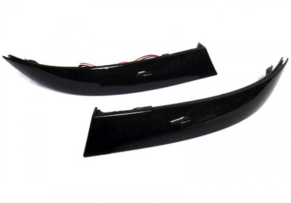 2x LED Bumper Reflector Assembly Black Smoked Lens Tail Brake Light Red BMW X5 E70 LCI