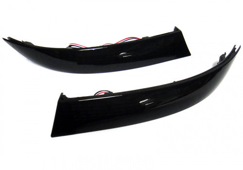 2x LED Bumper Reflector Assembly Black Smoked Lens Tail Brake Light Red BMW X5 E70 LCI