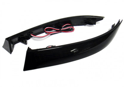 2x LED Bumper Reflector Assembly Black Smoked Lens Tail Brake Light Red BMW X5 E70 LCI