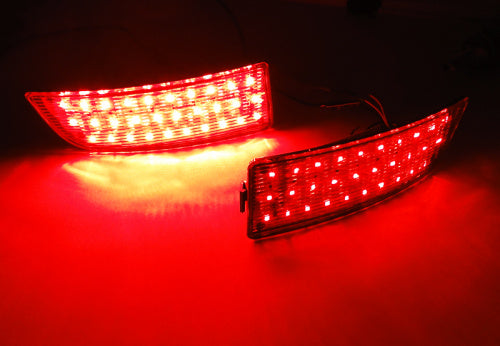 2x LED Bumper Reflector Assembly Red Lens Tail Brake Light Red 06+ MB Sprinter 906 VW Crafter