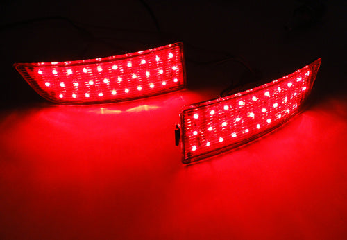 2x LED Bumper Reflector Assembly Red Lens Tail Brake Light Red 06+ MB Sprinter 906 VW Crafter