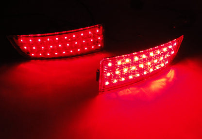 2x LED Bumper Reflector Assembly Black Smoked Lens Tail Brake Light Red 06+ MB Sprinter 906 VW Crafter