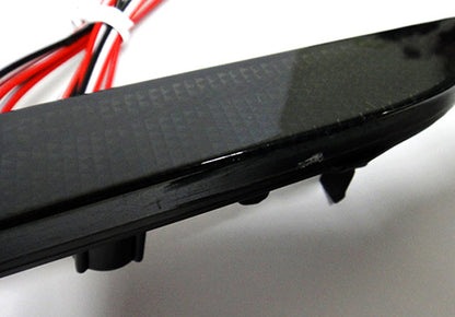 2x LED Bumper Reflector Assembly Black Smoked lens Tail Brake Light Red 2014+ Nissan Qashqai Pathfinder Q30 Q50