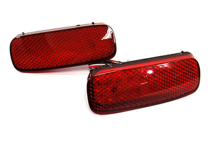 2x LED Bumper Reflector Assembly Red lens Tail Brake Light Red Citroen C1 Dispatch Peugeot 107 Expert Scudo
