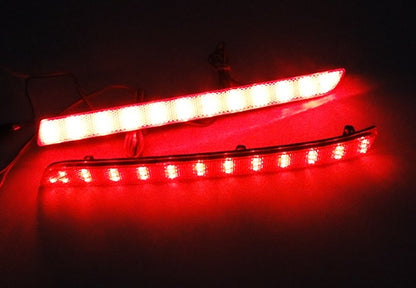 2x LED Bumper Reflector Assembly Red lens Tail Brake Light Red 2012-16 VW Transporter T5 Caravelle facelifted