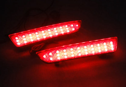 2x LED Bumper Reflector Assembly Black Smoked lens Tail Brake Light Red 2014+ Mercedes Vito Viano W447