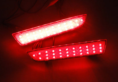 2x LED Bumper Reflector Assembly Black Smoked lens Tail Brake Light Red 2014+ Mercedes Vito Viano W447