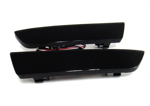 2x LED Bumper Reflector Assembly Black Smoked lens Tail Brake Light Red 2014+ Mercedes Vito Viano W447