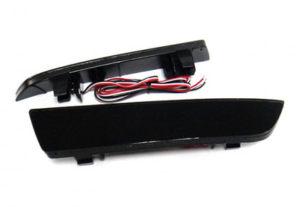 2x LED Bumper Reflector Assembly Black Smoked lens Tail Brake Light Red 2014+ Mercedes Vito Viano W447