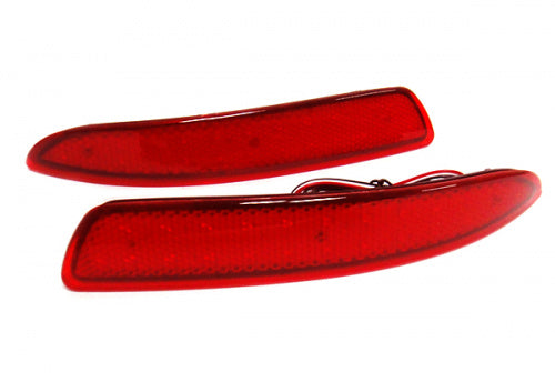 2x LED Bumper Reflector Assembly Red Lens Tail Brake Light Red BMW X5 E70