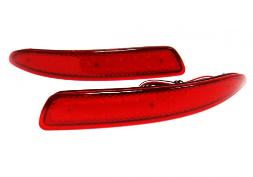 2x LED Bumper Reflector Assembly Red Lens Tail Brake Light Red BMW X5 E70