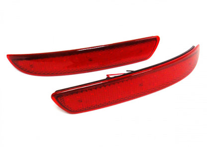 2x LED Bumper Reflector Assembly Red Lens Tail Brake Light Red BMW X5 E70