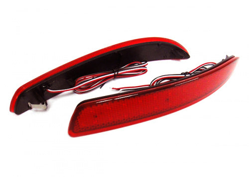 2x LED Bumper Reflector Assembly Red Lens Tail Brake Light Red BMW X5 E70