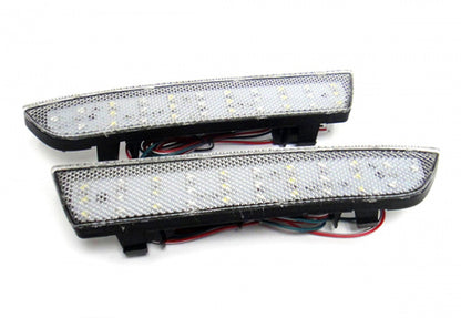 2x LED Bumper Reflector Clear lens Tail Brake Light Red Backup Lamp White 2014+ Mercedes Vito Viano W447