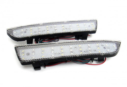 2x LED Bumper Reflector Clear lens Tail Brake Light Red Backup Lamp White 2014+ Mercedes Vito Viano W447