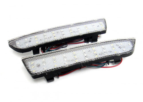 2x LED Bumper Reflector Clear lens Tail Brake Light Red Backup Lamp White 2014+ Mercedes Vito Viano W447