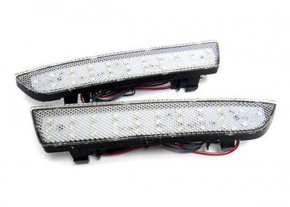 2x LED Bumper Reflector Clear lens Tail Brake Light Red Backup Lamp White 2014+ Mercedes Vito Viano W447